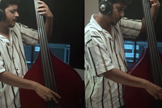 record upright or double bass for your music