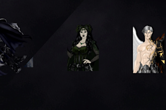 draw dark fantasy character design