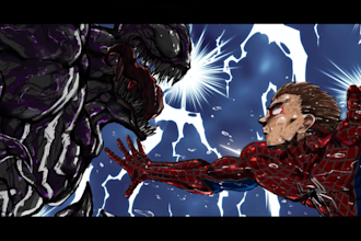 produce a full custom motion comic from start to finish