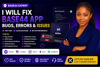 fix base44 app bugs, base44 errors, base44 web app and ai app issues