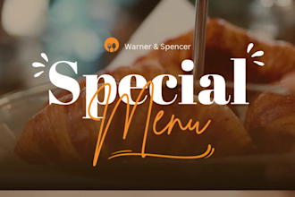 design a professional menu card