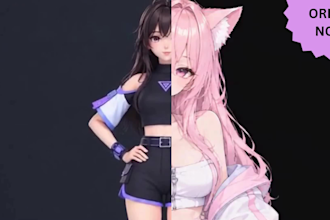 create 3d vtuber avatar with vrm rigging for streaming and animation