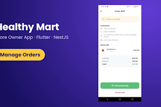 develop flutter mobile and web applications