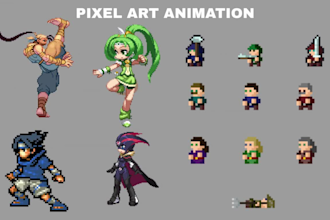 do pixel art animation pixel art sprite sheet game asset for game art pixel art
