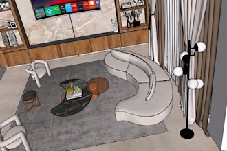 convert your 2d plans in 3d sketchup modelling