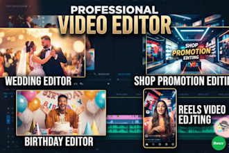 professionally edit wedding video, event video
