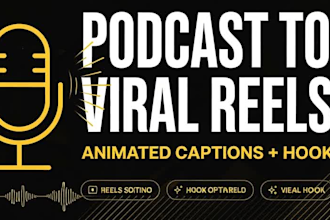 edit your podcast into viral reels with animated captions