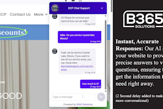 create an ai website chat for 24 7 support and auto replies