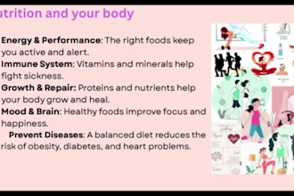 create a professional nutrition and health presentation