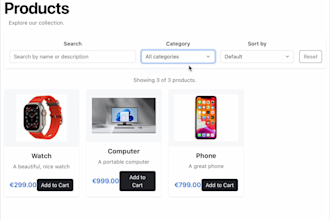 develop a professional e commerce website