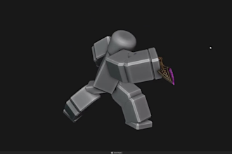 create r6, r15 animation for locomotion, combat system and roblox game mechanics