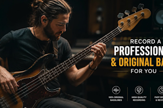 record a professional and original bass for you