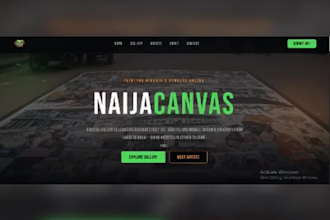 art gallery website, artist portfolio website, art website design