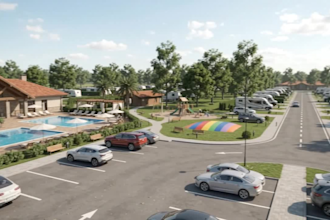 design an rv park, campground layout with 3d animation video