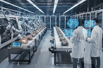 create a robotic industrial model,3d factory automation animation industrial