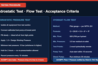 fire fighting method statement, risk assessment and nfpa compliant project doc