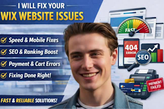 fix wix website issues speed mobile layout seo fix wix payment cart issues