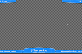 custom overlay, emotes and animated