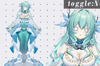 design and rig live2d vtuber model 2d vtuber model vtuber commission 2d anime