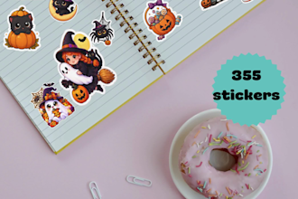 design unique halloween stickers for your project