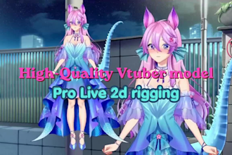 design vtuber model, vbridger high quality live 2d rigging for vtube studio
