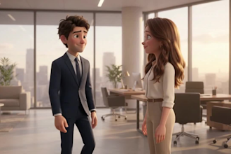 create a 3d ai proposal video and romantic love story animation