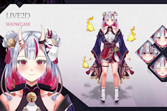 design and rigging your live2d vtuber anime model