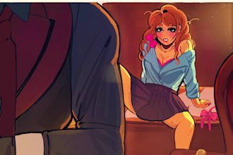 do custom 2d oc art, fanart, yumeship  commissions