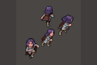 draw 2d retro pixel art isometric pixel art animation  top down view pixel art