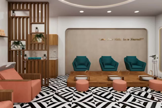 3d beauty salon interior design barber shop showroom skincare nail tattoo studio