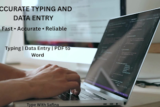 do accurate typing and data entry