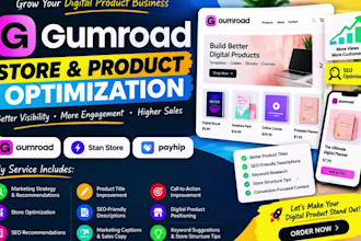 setup gumroad promotion, gumroad store, gumroad seo, gumroad design, stan store