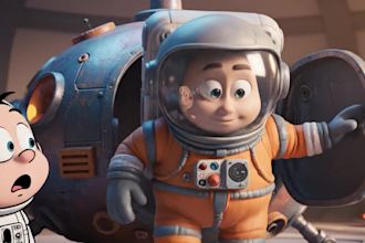 do animated content video character 2d animation pixar style 3d cartoon charater