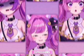 draw and rig live2d vtuber model, live2d rigging anime vtuber, 2d vtuber