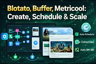 build n8n ai automated social media posting with blotato buffer metricool