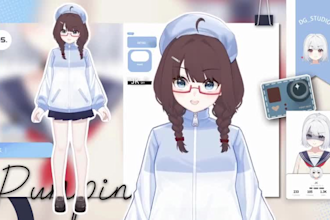 design custom live2d vtuber pngtuber for streaming rig anime style vbridger PSD