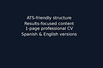 professionally optimize your CV for logistics, sales or business roles