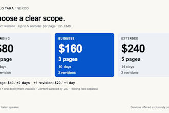 build a custom nextjs website or landing page with italian support