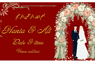 design luxury digital wedding invitation
