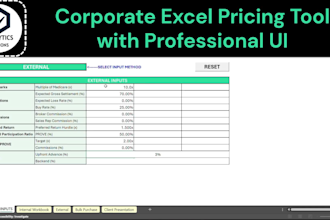 build a custom excel calculator with formulas, inputs and automation