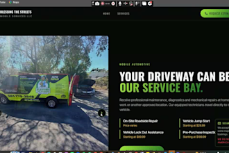 create handyman, mechanic, plumbing, roofing, pest control, auto detailing site
