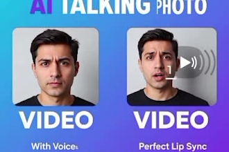 create ai talking photo video with voice and lip sync