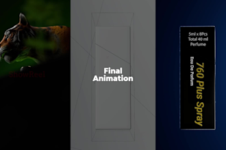 3d perfume product animation