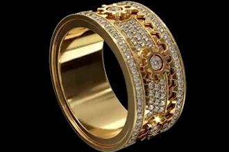 do custom 3d ring cad design, jewelry modeling, realistic rendering, 3d printing