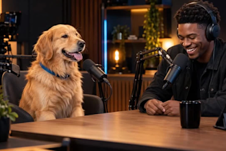 create funny ai talking animal ai dog talk prodcast video cat animal interview