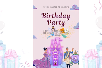 create a custom birthday video invitation for kids