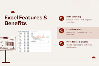 create excel formulas, pivot tables, and vlookup