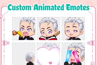 draw custom twitch emotes, chibi emotes, discord emotes and vtuber emotes
