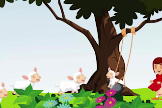 create 2d animation kids series with unique characters