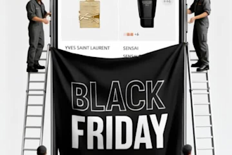 black friday, cyber monday, and halloween sale flyers or video posts